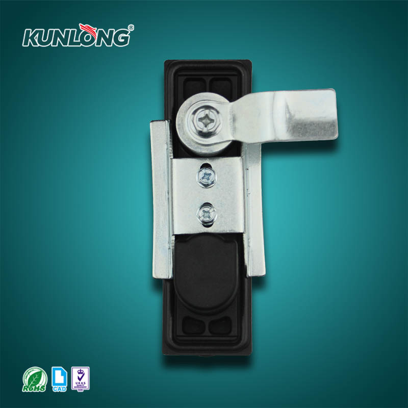 尚坤SK1-086-2旋转手柄锁|户外机柜锁|黑色长条锁|细长平面手柄|防水机柜锁